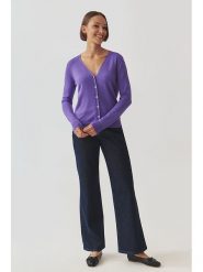 TATUUM Kardigan w kolorze fioletowym rozmiar: M. Różowe swetry Tatuum, m, bez wzorów, ze splotem, bez ramiączek. Za 106.95 zł.