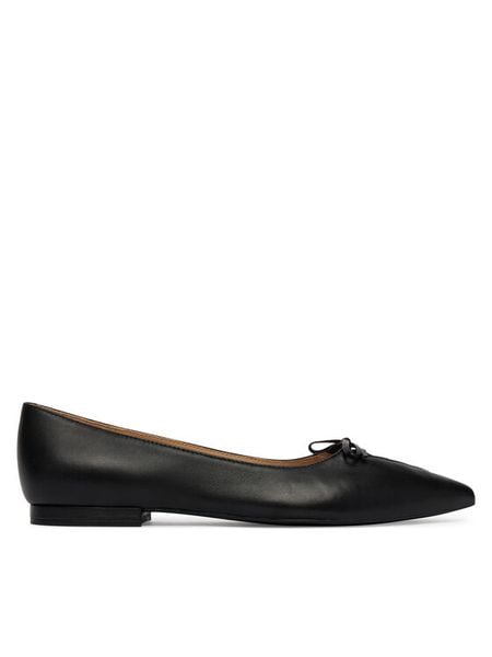 LAUREN RALPH LAUREN Baleriny 802P06376002 Czarny. Czarne baleriny Lauren Ralph Lauren, bez wzorów, ze skóry, bez obcasa, bez zapięcia. Za 523.99 zł.
