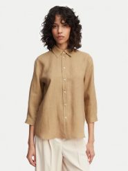 Marella Koszula Girello 2615111122 Beżowy Regular Fit. Brązowe koszule Marella, bez wzorów, ze lnu, bez kołnierzyka, bez ramiączek. Za 499.99 zł.