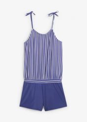 Kombinezon kąpielowy. Niebieskie kombinezony bonprix, bez wzorów, bez kołnierzyka, bez ramiączek, krótkie. Za 179.99 zł.