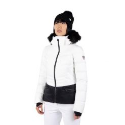 Damska kurtka z kapturem Rossignol Joseray. Białe kurtki narciarskie Rossignol, na zimę, bez wzorów, z puchu, z kapturem, narciarskie. Za 2,451.00 zł.