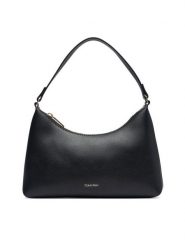 Calvin Klein Torebka Foil Logo Small Shoulder Bag LV04F3890G Czarny. Czarne torebki klasyczne Calvin Klein, bez wzorów, ze skóry, bez dodatków. Za 369.99 zł.