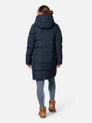 KARI TRAA Płaszcz puchowy "Julia" w kolorze granatowym rozmiar: S. Niebieskie płaszcze Kari Traa, s, bez wzorów, z puchu, bez kaptura. Za 654.23 zł.