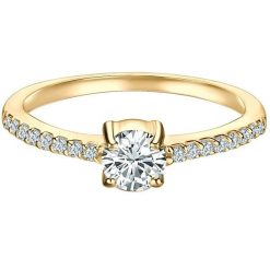 Trilani Pierscionek Solitaire aus Sterling Silber in Gelbgold mit Zirkonia Pierścionki 1 ct Damski. Białe pierścionki Trilani, z cyrkonią, pozłacane. Za 239.99 zł.