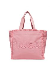 HUGO Torebka 50541867 Różowy. Czerwone torebki klasyczne Hugo, bez wzorów, z materiału, bez dodatków. Za 359.99 zł.