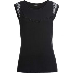 Top shirtowy z koronką bonprix czarny. Topy marki 4f. Za 59.99 zł.