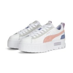 Buty do chodzenia damskie Puma MAYZE MIX. Białe buty sportowe lifestyle Puma, bez wzorów, sportowe, bez zapięcia. Za 593.00 zł.