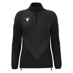 Damski top treningowy Macron Anora. Czarne topy Macron, bez wzorów, sportowe, bez kołnierzyka, bez ramiączek. Za 234.00 zł.