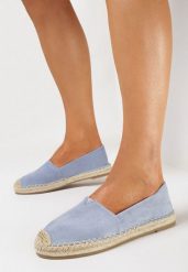 Jasnoniebieskie Płaskie Espadryle Ozdobione Jutową Plecionką Noraille. Niebieskie espadryle Born2be, bez wzorów, klasyczne, bez obcasa, na płaskiej podeszwie. W wyprzedaży za 55.24 zł.