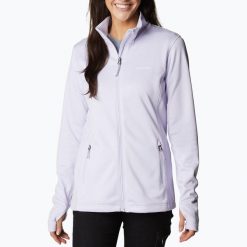 Bluza trekkingowa damska Columbia Park View Grid Fleece. Fioletowe bluzy Columbia, xs, bez wzorów, bez kaptura, trekkingowe. Za 159.99 zł.