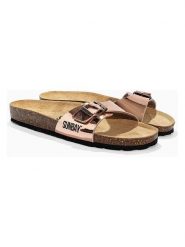 Sunbay Klapki "Jasmin" w kolorze jasnoróżowym rozmiar: 41. Czerwone klapki Sunbay, bez wzorów, klasyczne, z otwartym noskiem, bez obcasa, bez zapięcia. Za 134.95 zł.