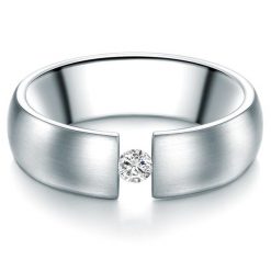 Trilani Pierścionek z Stal nierdzewna w Srebrny Pierścionki 1 ct Damski. Szare pierścionki Trilani, srebrne. Za 229.99 zł.