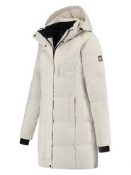 TRAVELIN' Parka "Rayna" w kolorze białym rozmiar: XXL. Białe płaszcze Travelin', s, bez wzorów, bez kaptura. Za 287.51 zł.