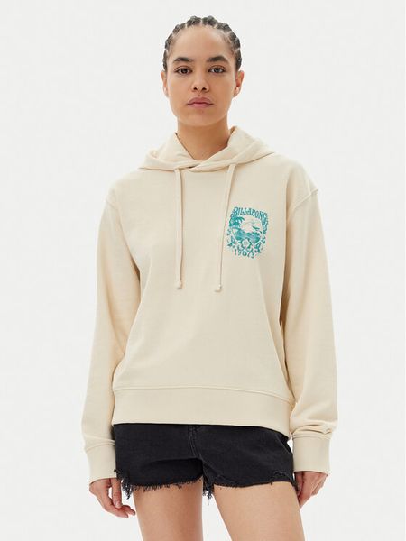 Billabong Bluza More Rides EBJSF00179 Beżowy Regular Fit. Brązowe bluzy Billabong, xs, bez wzorów, z bawełny, bez ramiączek, bez kaptura. Za 129.99 zł.