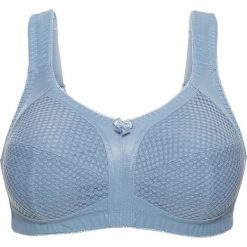 Sweter bonprix kobaltowo-turkusowy melanż. Niebieskie biustonosze bonprix, bez wzorów, bez ramiączek. Za 99.99 zł.
