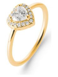 L'Atélier Précieux Pozłacany pierścionek z cyrkoniami rozmiar: 56. Żółte pierścionki l'Atelier precieux, z cyrkonią, pozłacane. Za 86.99 zł.