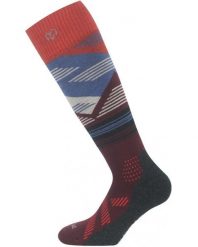 Skarpety merino SIW. Brązowe skarpetki LASTING, bez wzorów, z elastanu. Za 91.00 zł.