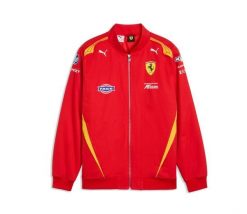 Kurtka z dresu Puma Ferrari Hypercar. Czerwone kurtki Ferrari, s, bez wzorów, z dresówki, sportowe, bez kaptura. Za 949.05 zł.
