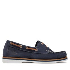 Mokasyny Tamaris. Niebieskie mokasyny Tamaris, bez wzorów. Za 339.99 zł.