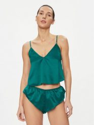 Bluebella Piżama Faye 42099 Zielony Regular Fit. Zielone piżamy BlueBella, bez wzorów, z syntetyku, bez kołnierzyka, bez ramiączek. Za 159.99 zł.