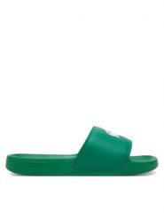 Lacoste Klapki Serve 0.0 7-49CFA0042 Zielony. Zielone klapki Lacoste, bez wzorów, ze skóry, bez obcasa, bez zapięcia. Za 119.99 zł.