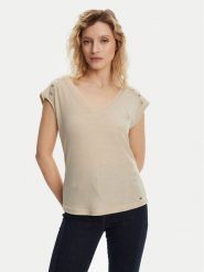 Morgan Bluzka 241-DILI Beżowy Regular Fit. Brązowe bluzki Morgan, s, bez wzorów, z syntetyku, bez kołnierzyka, bez ramiączek. Za 119.99 zł.