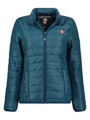 Canadian Peak Kurtka pikowana "Atikeak" w kolorze ciemnozielonym rozmiar: M. Zielone kurtki Canadian Peak, m, z aplikacjami, ze skóry, bez kaptura. Za 133.89 zł.