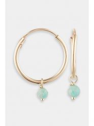 OR ÉCLAT Złote kolczyki-kreole "Blake" z amazonitami rozmiar: onesize. Żółte kolczyki Or Éclat, złote. Za 295.99 zł.