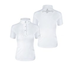 Koszula konkursowa damska JD ATTACK z krótkim rękawem Linda. Białe koszule JD ATTACK, xl, bez wzorów, sportowe, bez kołnierzyka, bez ramiączek. Za 189.00 zł.