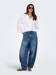 JDY Dżinsy "Susie" - Barrel fit - w kolorze niebieskim rozmiar: XS/L32. Niebieskie jeansy JDY, l, bez wzorów, klasyczne. Za 101.70 zł.