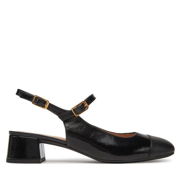 Czółenka Unisa. Czarne czółenka Unisa, bez wzorów, bez obcasa, bez zapięcia. Za 379.99 zł.