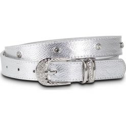 Pasek ze sztrasami bonprix srebrny kolor. Szare paski bonprix, z aplikacjami. Za 44.99 zł.