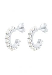 Elli Damskie Creoles Elegant with Perły syntetycznew srebrze próby 925 Kolczyki 1 ct. Białe kolczyki Elli, z perłą, srebrne. Za 303.99 zł.