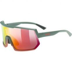 Uvex sportstyle 235 Okulary do wielu sportów Unisex Półobwódkowe Zielony, Czerwony. Czerwone okulary przeciwsłoneczne UVEX, bez wzorów. Za 384.99 zł.