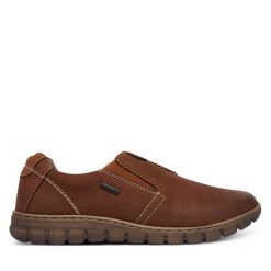 Półbuty Josef Seibel. Brązowe półbuty wsuwane Josef Seibel, bez wzorów, bez obcasa, na płaskiej podeszwie. Za 419.99 zł.