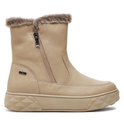 Botki Caprice. Brązowe botki Caprice, bez wzorów, bez obcasa, na płaskiej podeszwie, bez zapięcia. Za 279.99 zł.