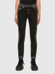 Diesel Clothes Dżinsy "Babhila" - Slim fit - w kolorze czarno-szarym rozmiar: W24/L32. Czarne jeansy Diesel Clothes, l, z aplikacjami, ze skóry, klasyczne. Za 145.60 zł.