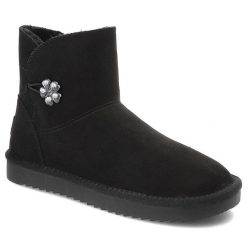 Czarne Śniegowce Marco Tozzi Modne Ocieplane Buty Damskie. Czarne botki Marco Tozzi, bez wzorów, z syntetyku, bez obcasa, bez zapięcia. Za 229.00 zł.