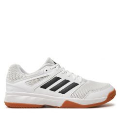 Buty halowe adidas. Białe buty sportowe lifestyle adidas, bez wzorów, bez zapięcia. Za 249.99 zł.