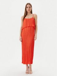 Lola Casademunt by Maite Sukienka letnia MS2516003 Pomarańczowy Regular Fit. Brązowe sukienki Lola Casademunt by Maite, l, bez wzorów, z syntetyku, bez kołnierzyka, bez ramiączek. Za 419.99 zł.