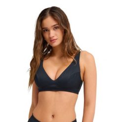 Stanik bikini dla Kobiety ROXY LOVE. Szare bikini Roxy, bez wzorów, z elastanu, sportowe. Za 219.99 zł.