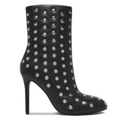 Botki Eva Minge. Czarne botki Eva Minge, bez wzorów, bez obcasa, na szpilce, bez zapięcia. Za 329.99 zł.