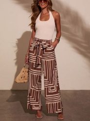 Milan Kiss Top w kolorze kremowym rozmiar: S. Brązowe topy Milan Kiss, s, bez wzorów, bez kołnierzyka, bez ramiączek. Za 105.63 zł.