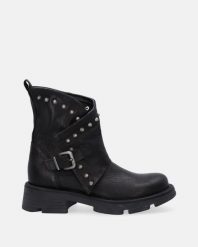 CZARNE BOTKI ZE SREBRNYMI NITAMI 2300B RAG NERO. Czarne botki Venezia, bez wzorów, ze skóry, bez obcasa, bez zapięcia. Za 559.00 zł.