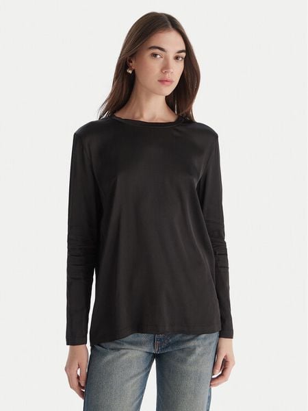 ViCOLO Bluzka TF0244 Czarny Regular Fit. Czarne bluzki ViCOLO, xl, bez wzorów, z wiskozy, bez kołnierzyka, bez ramiączek. Za 219.99 zł.