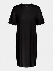 Pieces Sukienka codzienna Ria 17149328 Czarny Loose Fit. Czarne sukienki Pieces, na co dzień, xs, bez wzorów, z bawełny, bez kołnierzyka, bez ramiączek, proste. Za 79.99 zł.