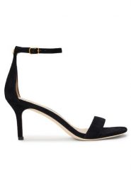 LAUREN RALPH LAUREN Sandały Allie 802959175001 Czarny. Czarne sandały Lauren Ralph Lauren, bez wzorów, ze skóry, bez obcasa, na szpilce, bez zapięcia. Za 629.99 zł.