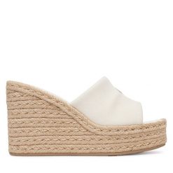 Espadryle Calvin Klein. Białe espadryle Calvin Klein, bez wzorów, bez obcasa. Za 489.99 zł.