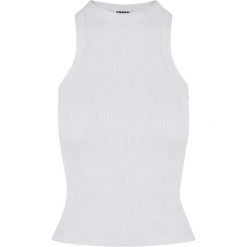 Top Z Prążkowanym Tyłem Dla Kobiet. Białe topy Urban Classics, xl, bez wzorów, prążkowane, casualowe, bez kołnierzyka, bez ramiączek. Za 55.99 zł.
