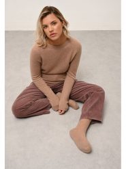 Just Cashmere Kaszmirowy sweter "Jane" w kolorze jasnobrązowym rozmiar: XL. Brązowe swetry Just Cashmere, xl, bez wzorów, z kaszmiru, bez ramiączek. Za 368.96 zł.